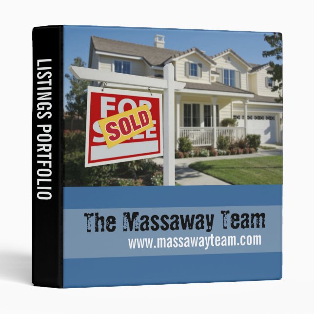 Classeur de portefeuille des annonces immobilières (Devant/Côté)