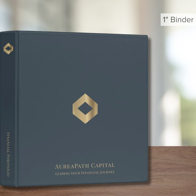 Classeur de portefeuille moderne avec logo Gold (Créateur téléchargé)