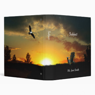 Classeur de prairie pâturée du coucher de soleil j