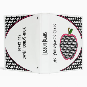 Classeur de professeur d'Apple de pied-de-poule