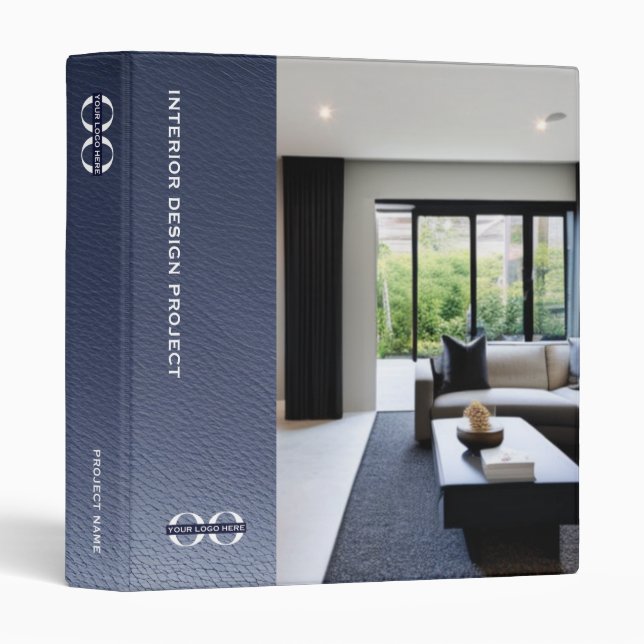 Classeur de projet de logo professionnel (Devant/Côté)