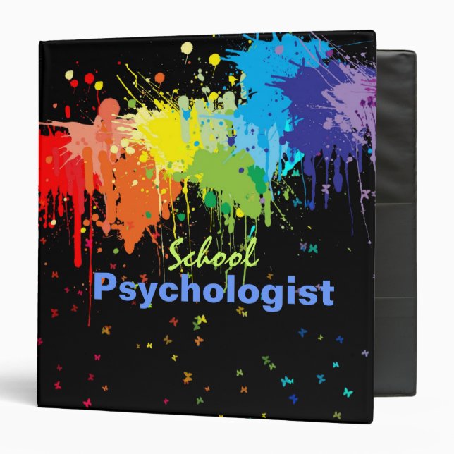 Classeur de psychologie d'école dans la conception (Devant/Intérieur)