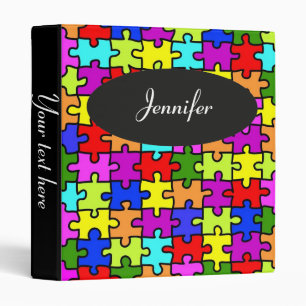 Classeur "de puzzle denteux coloré"