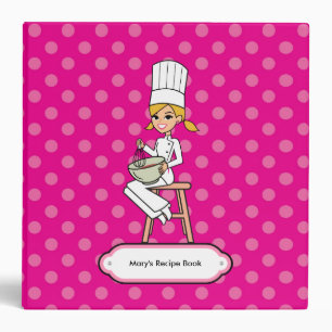 Classeur de recette avec l'illustration de fille
