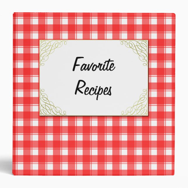 Classeur de recette blanc blanc personnalisé (Devant)