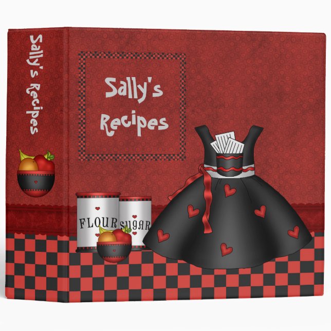 Classeur de recette Cute Apron (Devant/Côté)