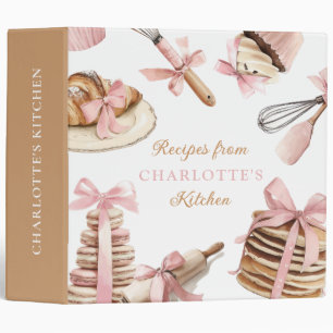Classeur de recette d'arc-en-ciel rose à l'aquarel