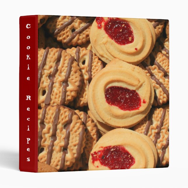 Classeur de recette de biscuits (Devant/Côté)