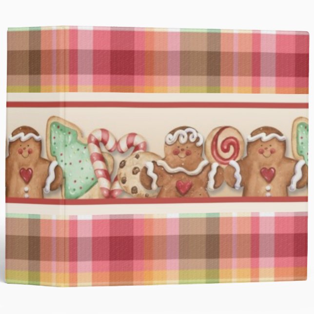 Classeur de recette de biscuits de pain d'épice (Devant/Côté)