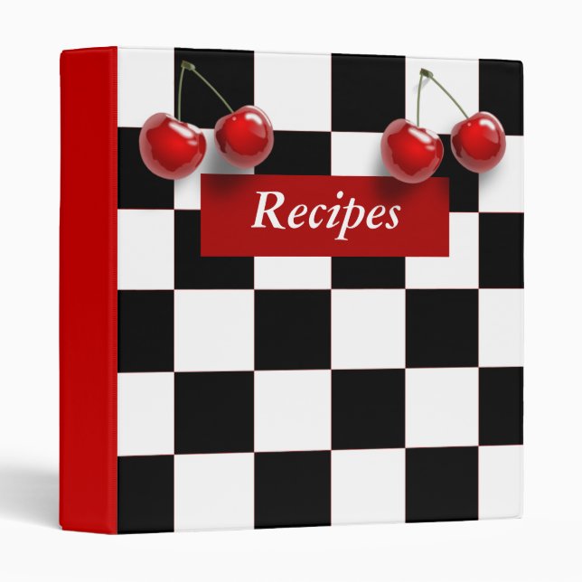 Classeur de recette de cerises en carton (Devant/Côté)