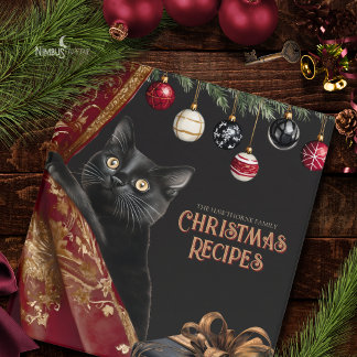 Classeur de recette de chat noir de Noël Whimsigot