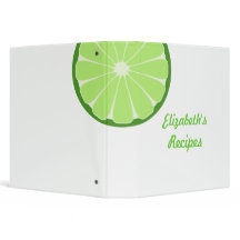 Classeur de recette de citron vert personnalisé