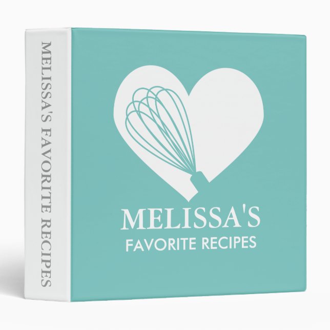 Classeur de recette de cuisson d'amour de (Devant/Côté)