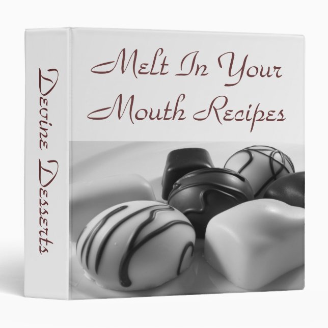 Classeur de recette de desserts de Devine/1,5 (Devant/Côté)