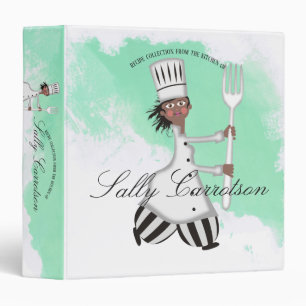 Classeur de recette de fourchette de chef de femme
