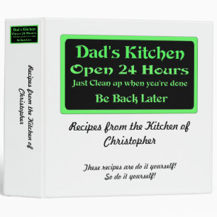 Classeur de recette de la cuisine du papa