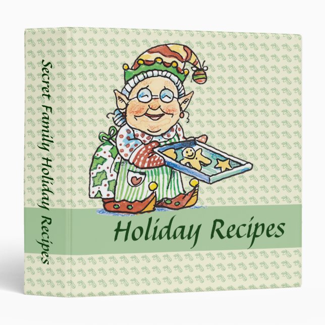 Classeur de recette de Noël (Devant/Côté)