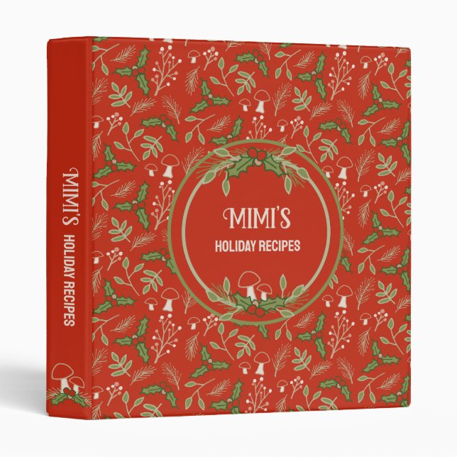 Classeur de recette de nom personnalisé (Devant/Côté)