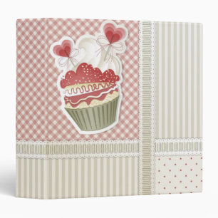 Classeur de recette de petit gâteau de coeurs