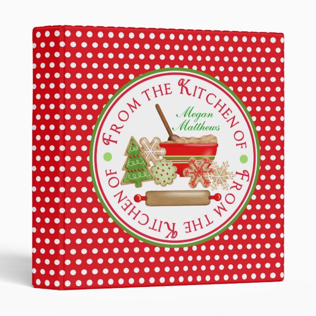 Classeur de recette de point de polka de biscuits (Devant/Côté)