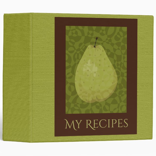 Classeur de recette de poire moderne (Devant/Côté)