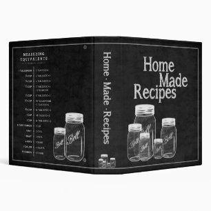 Classeur de recette de pots de maçon de tableau