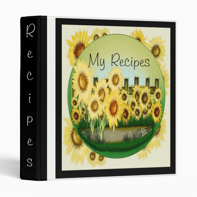 Classeur de recette de tournesol (Devant/Côté)