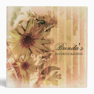 Classeur de recette de tournesol Vintage/livre de 