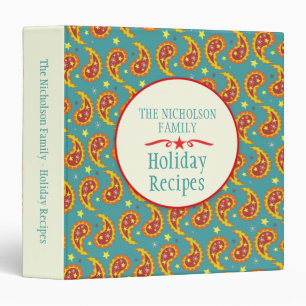 Classeur de recette de vacances de famille de Noël