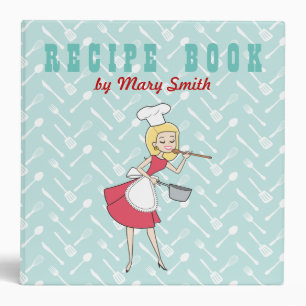 Classeur de recette illustré rétro par cuisine