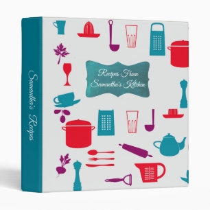 Classeur de recette moderne rétro multicolore