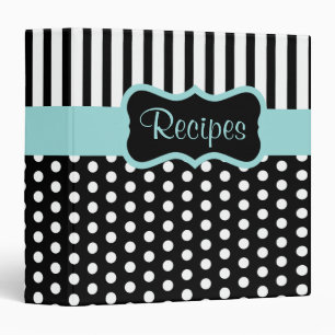 Classeur de recette noire Retro Aqua