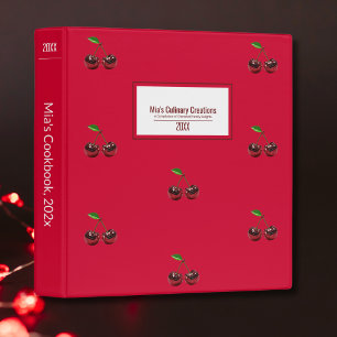 Classeur de recette personnalisé codé cerise