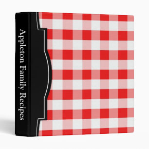 Classeur de recette personnalisé par guingan rouge