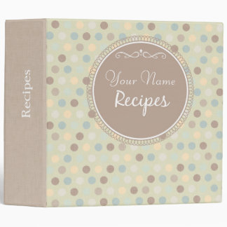 Classeur de recette personnalisé par style vintage