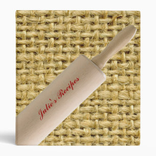 Classeur de recette personnalisé par toile de jute
