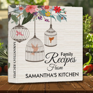 Classeur de recette personnalisé vintage Bird Cage