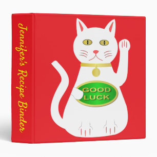 Classeur de recette personnalisée Chat Lucky Orien