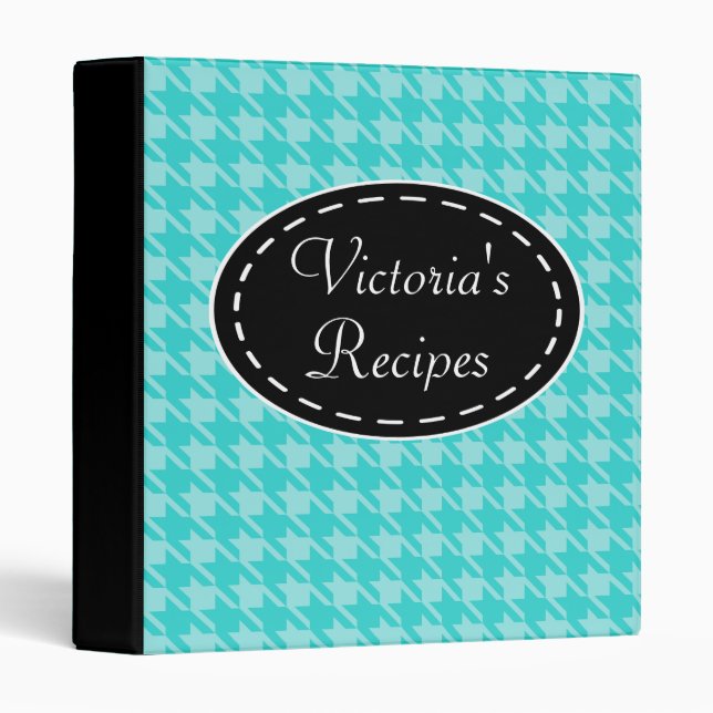 Classeur de recette personnalisée Turquoise Hounds (Devant/Côté)