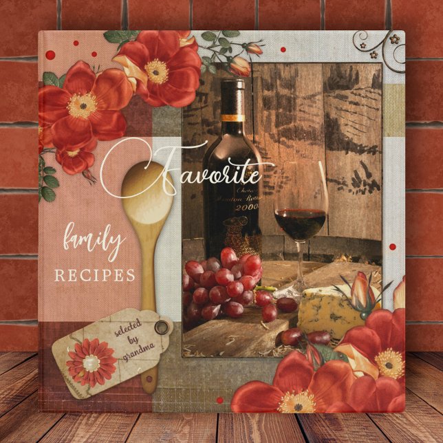 Classeur de recette photo vintage Floral (Créateur téléchargé)