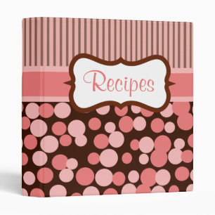 Classeur de recette Pois rose rétro