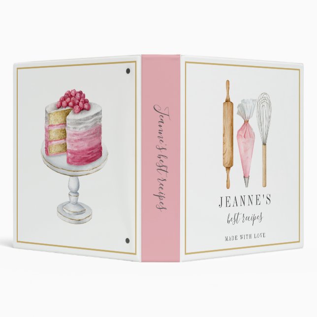 Classeur de recette pour boulangeries d'aquarelle  (Arrière-plan)