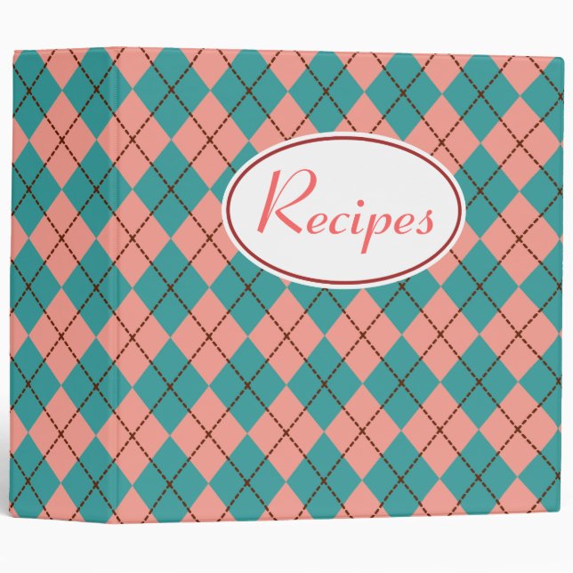 Classeur de recette rétro (Devant/Côté)
