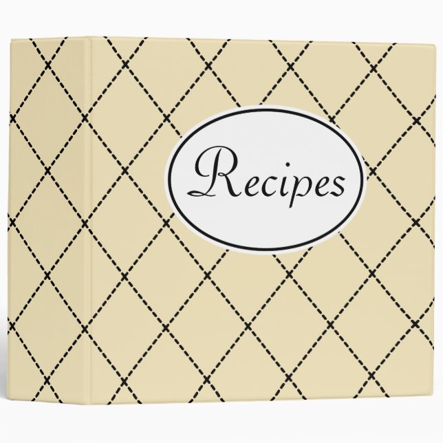 Classeur de recette rétro (Devant/Côté)