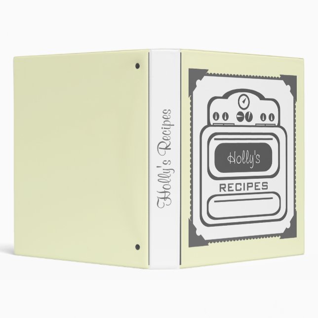 Classeur de recette - rétro fourneau blanc (Arrière-plan)