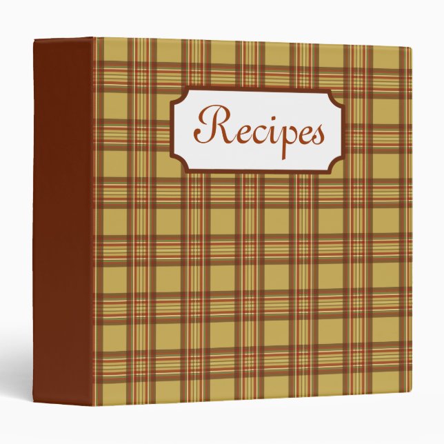 Classeur de recette rétro-plaqué (Devant/Côté)