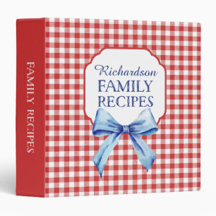 Classeur de recette Retro Red En vichy Family