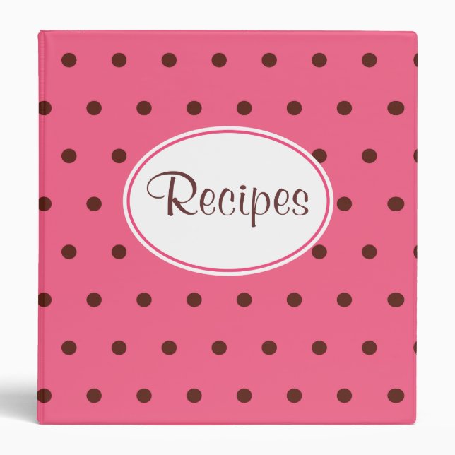 Classeur de recette rose rétro (Devant)