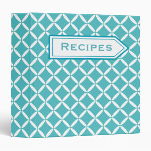Classeur de recette Turquoise Rétro
