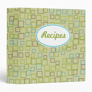 Classeur de recette verte vintage